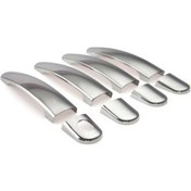 Resim Volkswagen -4 Uyumlu 1998-2004 Krom Kapı Kolu 4 Kapı Paslanmaz Çelik, 