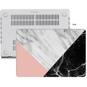 Resim Macbook Pro Kılıf 13 İnç Mermer09nl Eski Hdmı'lı Model 2012-2015 A1425 A1502 İle Uyumlu R-42 