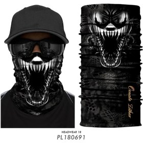 Resim Chaoduo Shop PL180691 Venom Style 3D Venom Bandana Mask Buff Army Military Neck Gaiter Plaid Braga Cuello Hombre Hunting Camping Scarf Quick Drying Winter Bicycle (Yurt Dışından) 