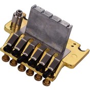 Resim M00954 Elektro Gitar Çift Salınımlı Tel Çektirme Plakası Köprü Tremolo Altın 
