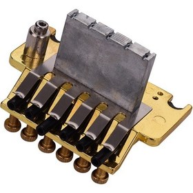 Resim M00954 Elektro Gitar Çift Salınımlı Tel Çektirme Plakası Köprü Tremolo Altın 