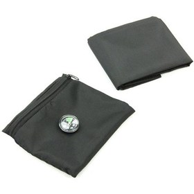 Resim Pusulalı Cep Seccadesi - Siyah Renk 