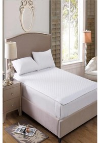 Resim Bebesi Sıvı Geçirmez Kapitoneli 100x200 Cm Tek Kişilik Çarşaf Köşe Lastikli Beyaz 