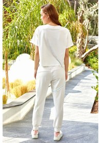 Resim Cossy By Aqua 23717 Kadın İkili Rahat Ev Giyim-krem Krem 