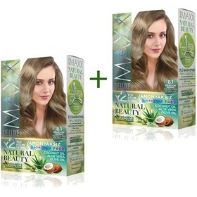 Resim 2 Paket Natural Beauty Amonyaksız Saç Boyası 8.1 Küllü Açık Kumr 