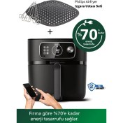 Resim Çok Fonksiyonlu 22'li 7000 Serisi Airfryer ve Fritöz, Siyah Renk 