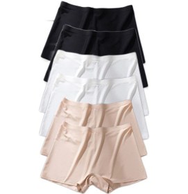 Resim Royaleks Kadın Dikişsiz Görünmez İz Yapmaz Mini Şort Boxer Siyah-Beyaz-Ten 6 Adet Çok Renkli 