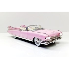 Resim che zhı Dianomi chezhi 1 24 ölçek 1959 CADİLLAC ELDORADO BİARRİTZ Pink sesli ışıklı 
