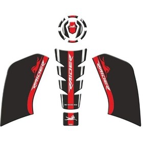 Resim Gogo Tank Pad Set 006 Siyah Kırmızı Tvs Raider 125 2023-2024 