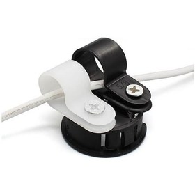 Resim 30Mm R Tipi Kelepçe Plastik - Kablo Klipsi- Kablo Toplayıcı 10'Lu Siyah 10 Adet N11.55 