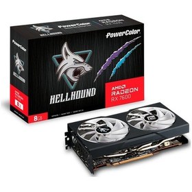 Resim PowerColor Hellhound RX7600 OC 8GB 128Bit GDDR6 Ekran Kartı 