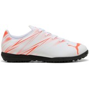 Resim Puma Attacanto Tt Jr Beyaz Unisex Halı Saha Ayakkabısı Beyaz-kırmızı 