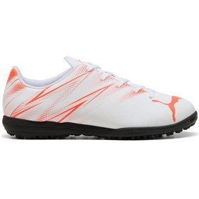 Resim Puma Attacanto Tt Jr Beyaz Unisex Halı Saha Ayakkabısı Beyaz-kırmızı 