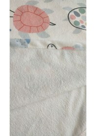 Resim Ely Parker Panço Çocuk Bornoz Plaj Havlusu Kapşonlu (3 8 Yaş) İç Yüzey %100 Pamuk Caretta Kaplumbağa Hayvan Açık Mavi - Pembe 