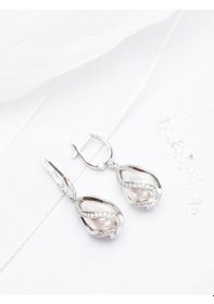 Resim Brezza Lusso Jewelry 925 Ayar Gümüş Doğal Hakiki İnci Kadın Küpe 
