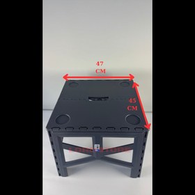 Resim Katlanabilir Plastik Kamp ve Piknik Masası Sandalye Takımı - 4 Sandalye 1 Masa 