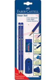 Resim Faber-Castell Sınav Seti 2 Kalem + Silgi + Kalemtraş Blister 