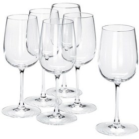 Resim Beyaz Şarap Kadehi, Cam, 32 Cl, 6 Adet Beyaz 