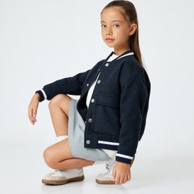 Resim Koton Pileli Okul Şort Etek Toka Detaylı Beli Lastikli Gri 5wkg70008aw Gri 