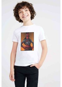 Resim Tshirthane Fortnite Red Knight Baskılı Unisex Çocuk Beyaz T-Shirt 