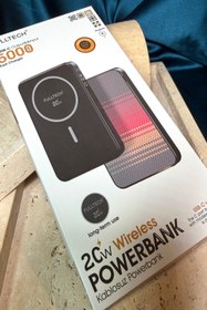 Resim MOONSORA FullTech MageSafe Uyumlu ve Desenli 5000 mAh 20W Kablosuz Powerbank 