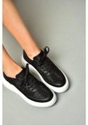 Resim Fox Shoes S274048509 Siyah Taşlı Kadın Spor Ayakkabı Sneakers Siyah 