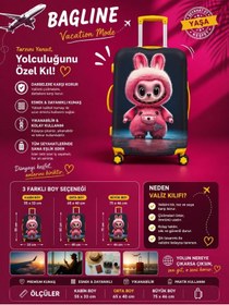 Resim Bagline Yıkanabilir Esnek Valiz Kılıfı Dayanıklı Bavul Koruyucu Kılıf 
