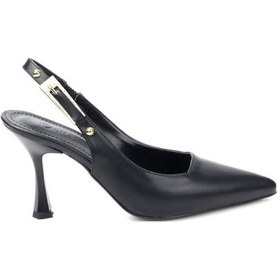Resim Pisagor Ps-32620 8,5 Cm Topuklu Kadın Stiletto Ayakkabı siyah 