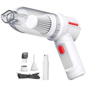 Resim Dofolink Kablosuz Araç Süpürgesi 120w 5000pa: Süpürme, Üfleme, Hava Doldurma, Şeffaf Çöp Kutusu, Yıkama Eliptik Filtre, Çok Fonksiyonlu Elden Tutulan Arac Gereci Beyaz 