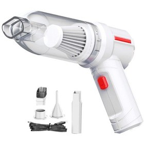 Resim Dofolink Kablosuz Araç Süpürgesi 120w 5000pa: Süpürme, Üfleme, Hava Doldurma, Şeffaf Çöp Kutusu, Yıkama Eliptik Filtre, Çok Fonksiyonlu Elden Tutulan Arac Gereci Beyaz 