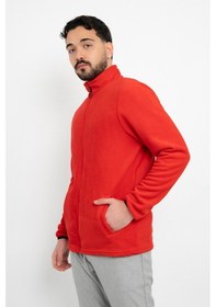 Resim Dasüniforma Unisex Anti-pilling Tüylenme Yapmayan Standart Fit Tam Fermuarlı Soğuk Geçirmez Polar Hırka Narçiçeği 