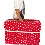 Resim Bebek Yatağı Oyun Parkı Çocuk Yatağı Katlanabilir Sünger Yatak 60x120-4 Cm Kırmızı Yıldız 