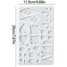 Resim Epoksi Silikon Kalıp Akçaağacı Yaprağı Kalp Şarap Bardağı Geometrik Şekiller Figür Kalıbı 