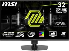Resim MSI 31.5 MAG 322URDF E16, Gaming Monitör, UHD, 16:9, Flat, Rapid IPS, 160Hz, 0.5ms, FreeSync Premium 