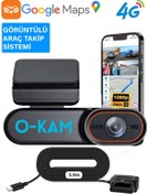 Resim O-KAM 2026 4G Görüntülü Araç Takip Sistemi Google Maps 1080p Kamera GPS 4G 