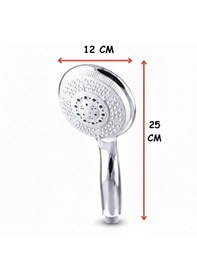 Resim Gonca 5 Fonksiyonlu Banyo El Duş Başlığı Su Tasarruflu Masaj Etkili El Duşu Banyo Duş Başlığı Krom Paslanmaz Tepe Duşu Krom 