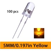 Resim Wangxi 100 Adet Sarı 5mm Ultra Parlak Yuvarlak Led Diyot, Dıy Projeleri Ve Sinyal Göstergeleri 