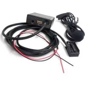 Resim Techmaster Opel Astra Zafira Tigra CD30 Bt 5.0 Mikrofonlu Aux Adaptörü Sku7 USB Tf Kart Girişi 