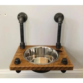 Resim Blbn Design Dekoratif Borudan Kedi Köpek Mama Standı 