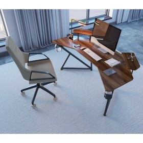 Resim Michael Brean Özel Tasarım Kanatlı Oyuncu Masası 160 cm Bardaklık ve Kulaklık Tutucu Hediye 