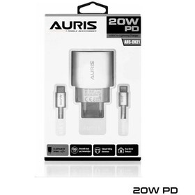 Resim Auris PD Apple Uyumlu iPhone Yüksek Hızlı Şarj Cihazı Seti 20W 