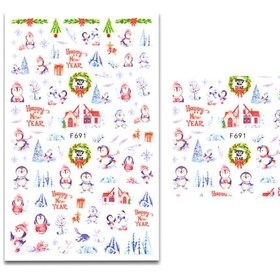 Resim Youtek Halloween Tırnak Stickerleri, F691 Modeli, Ev Ve Salonda Kullanım İçin, Çeşitli Desenler, Kolay Uygulama, Tırnak Sanatı Aksesuarı 