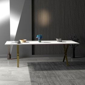 Resim Aksalan Yemek & Toplantı Masası - Gold 