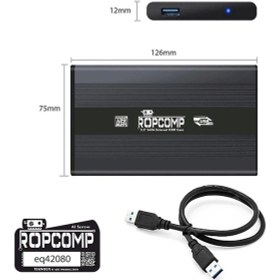 Resim Ropcomp 2.5" Usb 3.0 Sata Harici Harddisk Kutusu Metal 