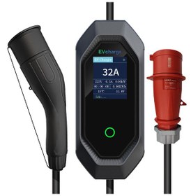 Resim Evcharge 22 Kw Elektrikli Araç Taşınabilir Şarj Istasyonu 32a Tip-2 5x32a 5 Mt Tip2 Mobil Uygulama 22.0 KW 