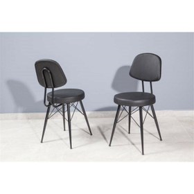 Resim bluetick 2 Adet 45cm Metal Ayaklı Deri Eyfel Bar Sandalyesi Taburesi Sc005 