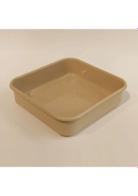 Resim Emaye Kare Fırın Tepsisi Bej Bej 