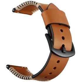 Resim 22mm Domuz Kaburga Tarzı Deri Kaplı Akıllı Saat Grubu Samsung Galaxy Watch 46mm 