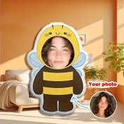 Resim Kişiselleştirilmiş Fotoğraf Yastık - Kendi Resminizle Arı Portresi, Yumuşak Peluş Doğum Günü/Noel/Cadılar Bayramı Hediyesi, Fermuarlı ve Makinede Yıkanabilir - Ev Dekoru, Ofis, Parti İçin Özel Tasarım, Tatil Hediyesi, Karikatür Desenli, Rahat Kumaş, Özgünlük Alışverişi 