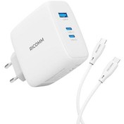 Resim Ricomm 140W GaN 3 Portlu USB-C + USB-A QC5.0 PD3.1 Destekli Type-C Hızlı Şarj Cihazı Ricomm